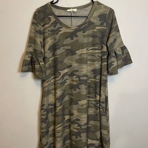 Dress Up Camouflage Dress with Pockets Size Medium